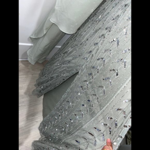 Frock and Frill Amelia Rose - Priscilla, Sage Silver Gown WITH CAPE ($300 value) - Picture 11 of 15